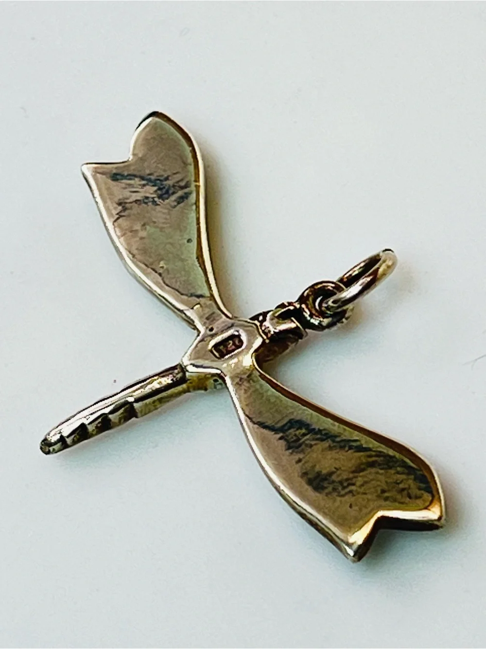 Sterling Silver Abalone Dragonfly Pendant 925 Iridescent Shell Inlay Nature